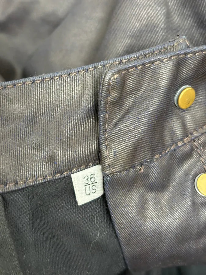 2000s Kenzo Dark Navy Waxed Cargo Pants iLuEdjW 8