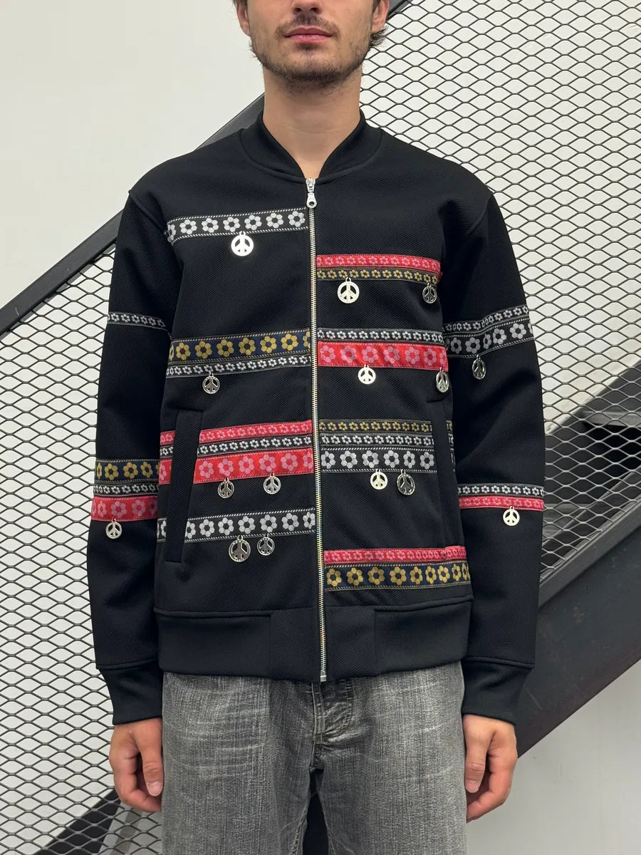 Kenzo Peace Black Zip-up Bomber Jacket LjsqFWB 1