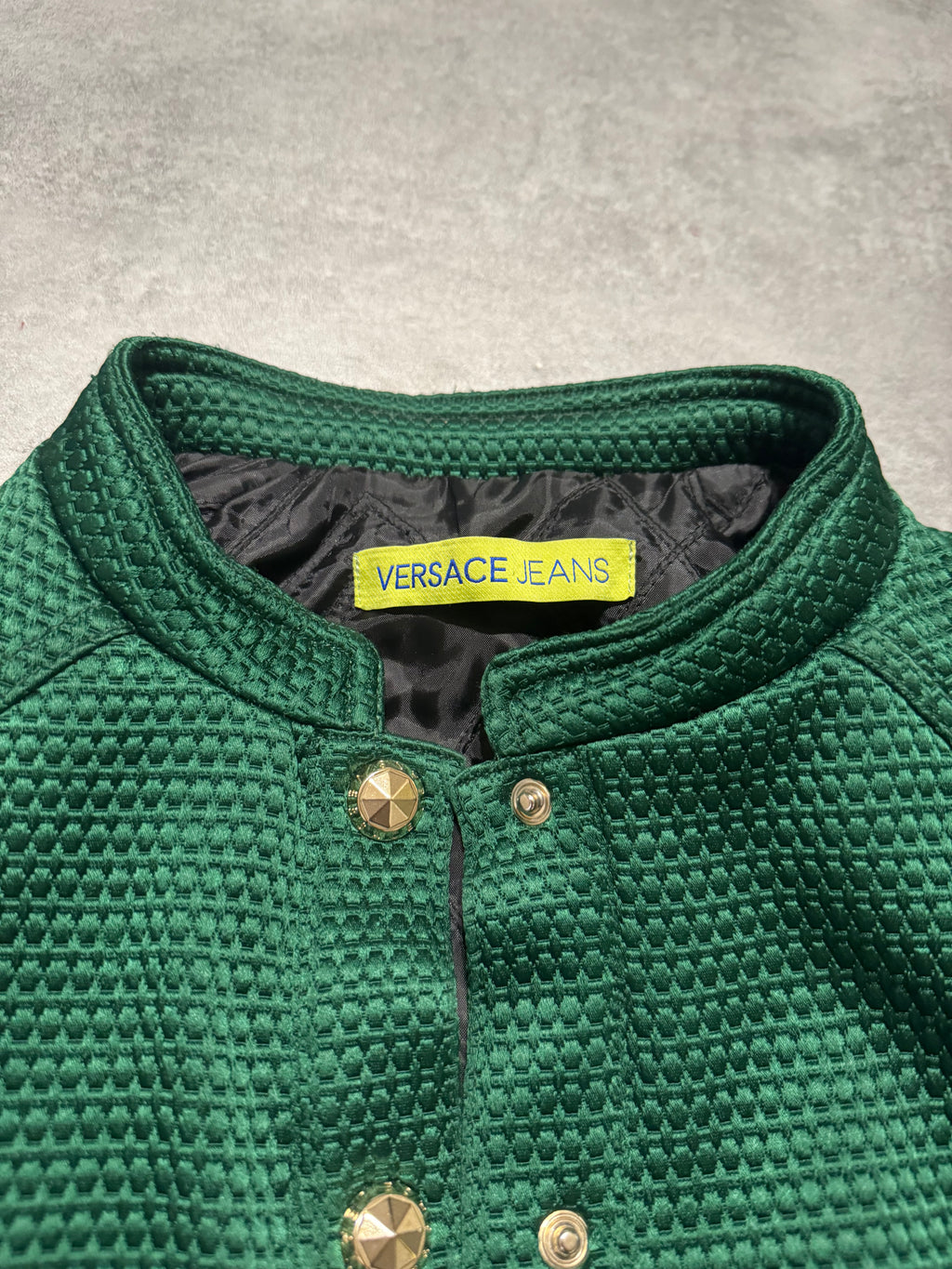 Versace Italian Green Bomber Royal Jacket (XS/S) - 9