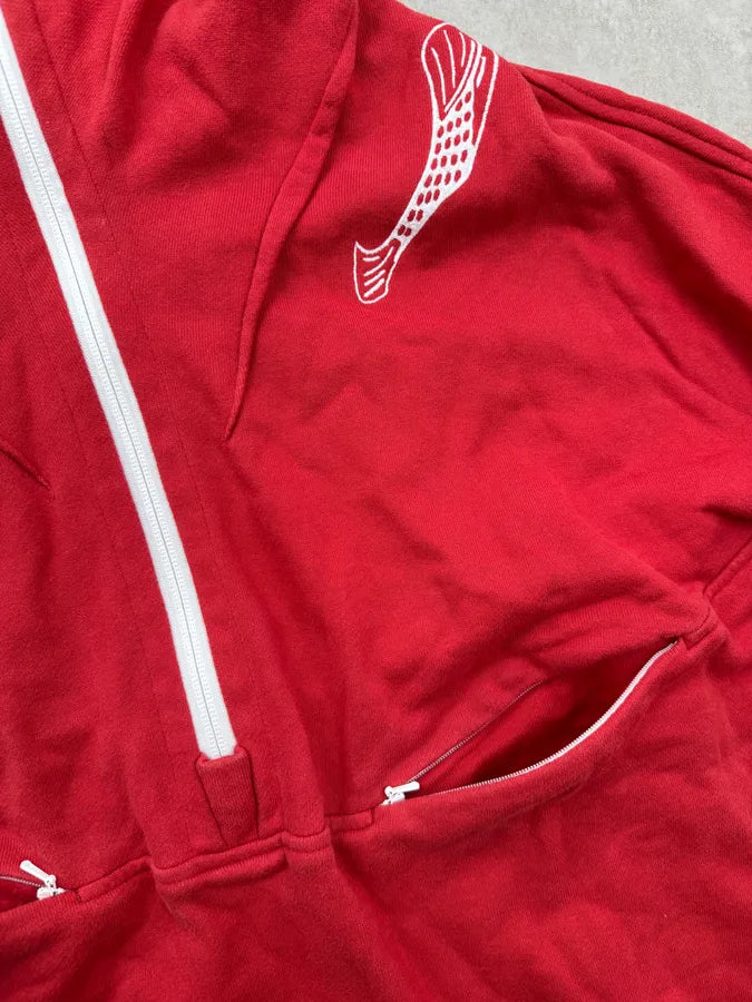 Kiko Kostadinov Lapsed Influence Red & White Zip Hoodie eQEwDZW 4