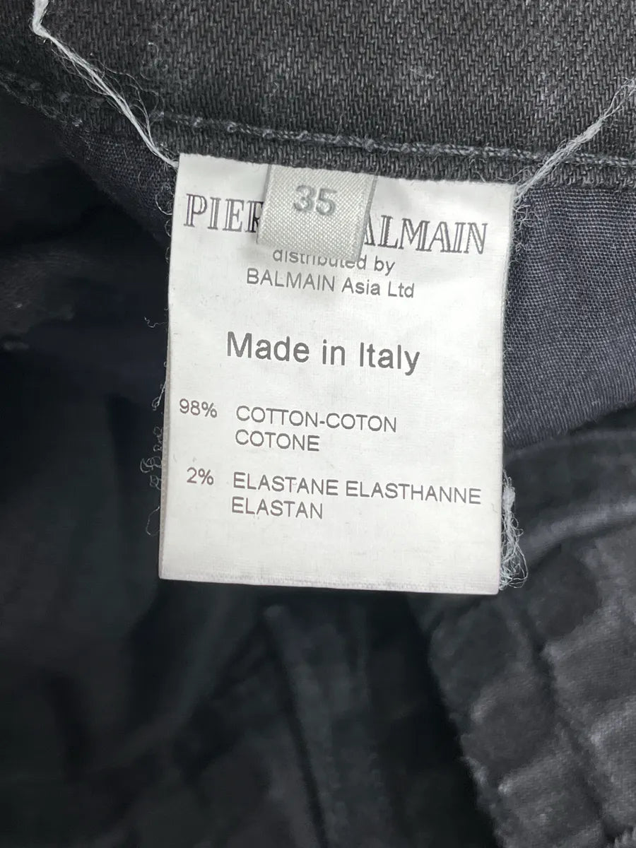 2010s Pierre Balmain Black Denim Moto Panel Jeans knbWCBHM 9