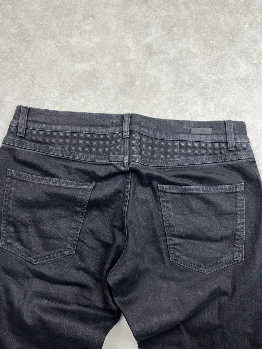 2010s Pierre Balmain Black Denim Moto Panel Jeans knbWCBHM 6