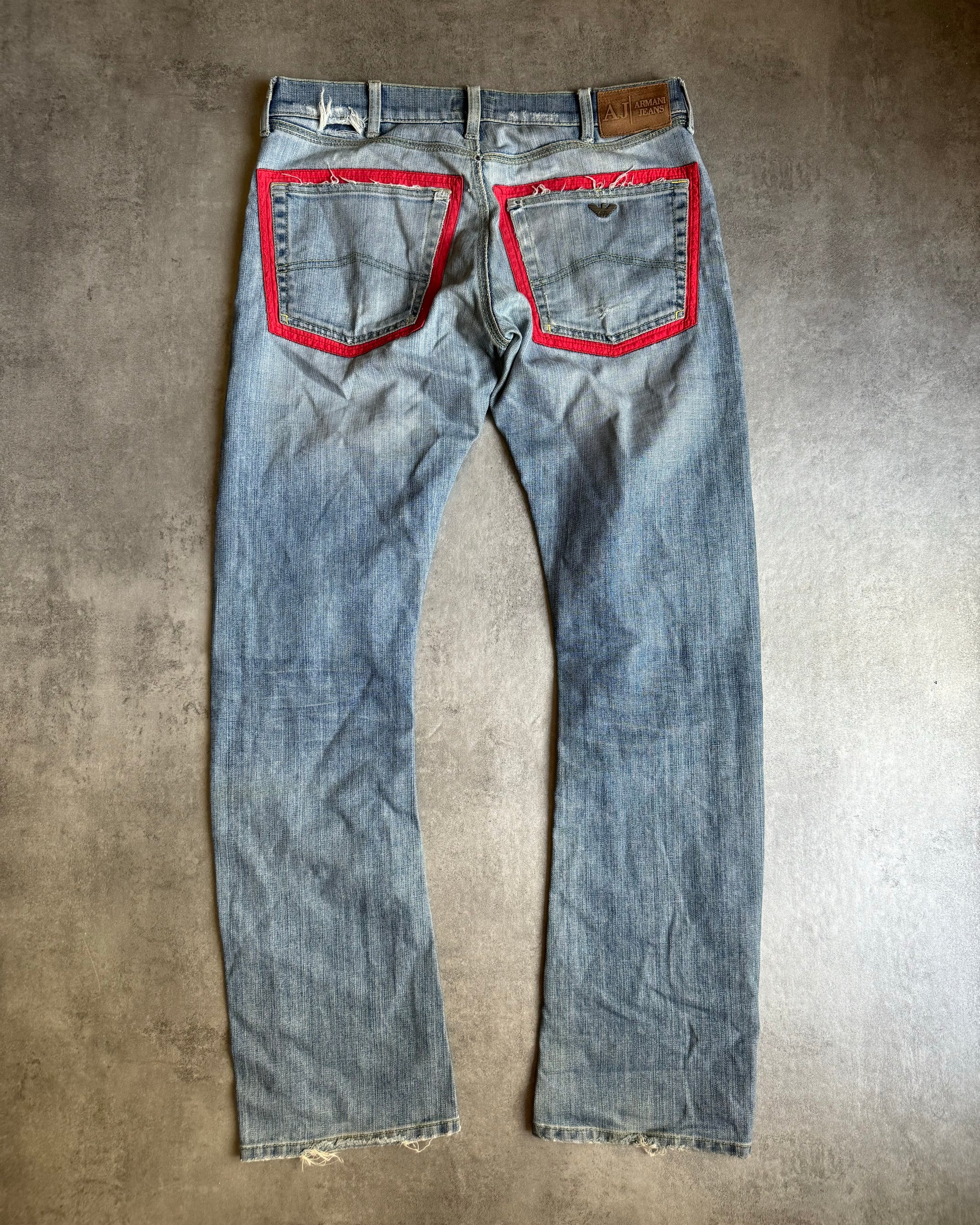 2010s Armani Provocative Blue Cool Denim Jeans (M) - 1