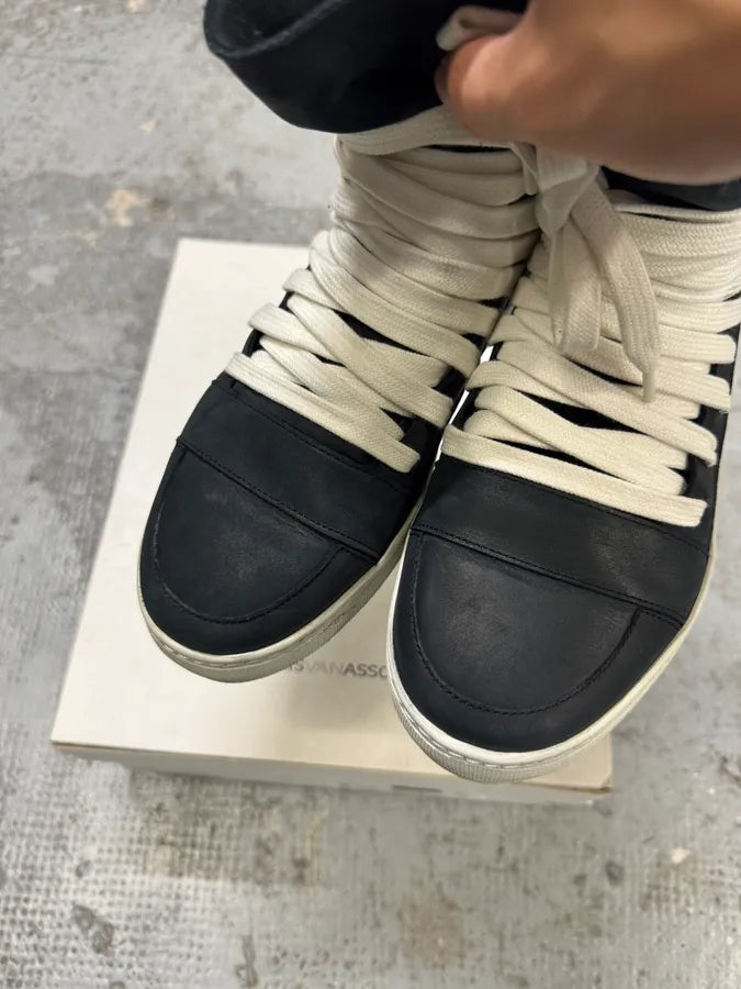 Kris Van Assche Backzip Laced Black Leather High Sneakers ytZVAmK 2