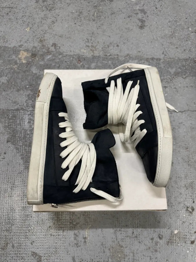 Kris Van Assche Backzip Laced Black Leather High Sneakers ytZVAmK 3