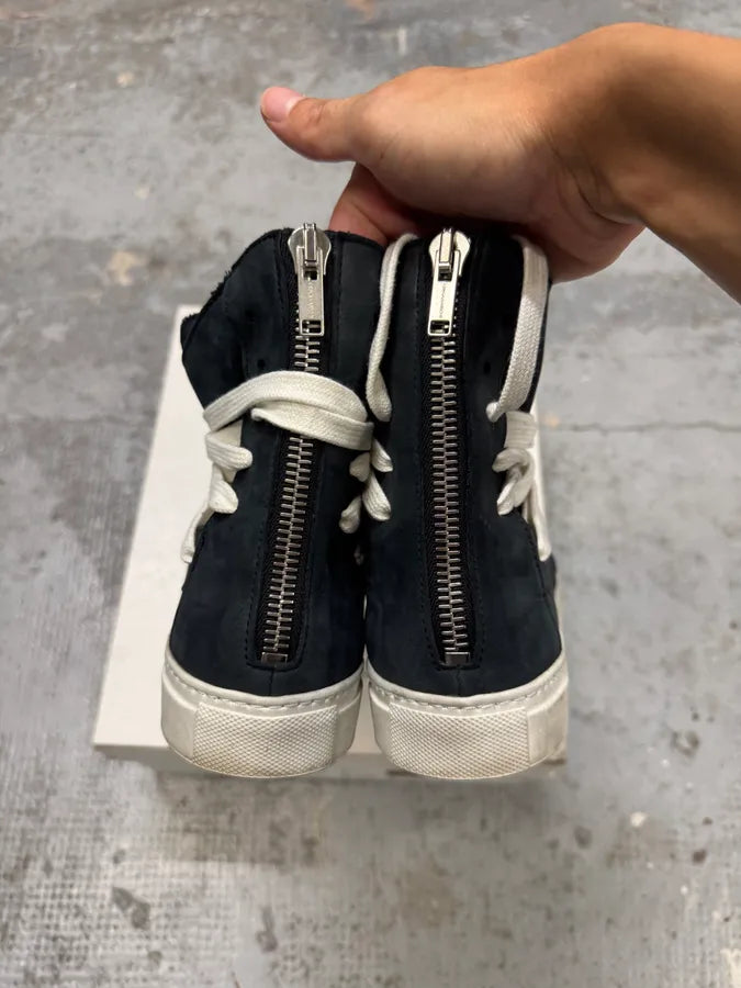 Kris Van Assche Backzip Laced Black Leather High Sneakers ytZVAmK 6