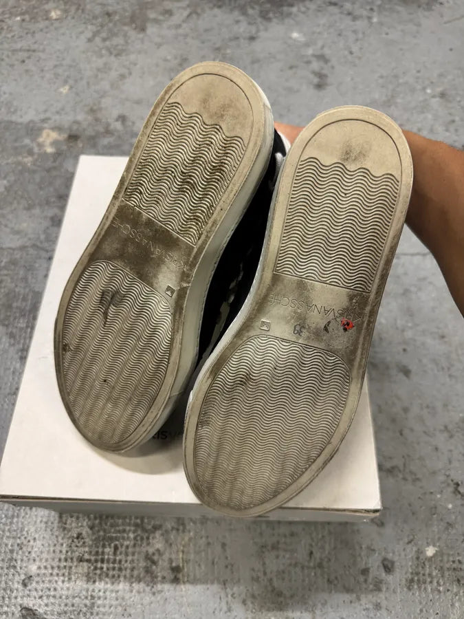 Kris Van Assche Backzip Laced Black Leather High Sneakers ytZVAmK 7