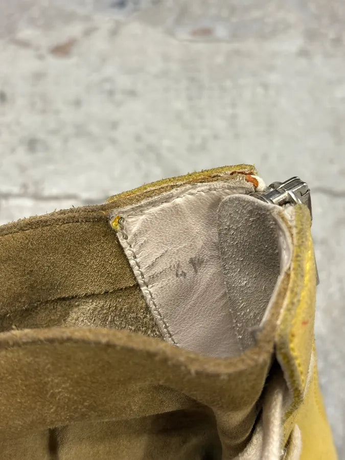 Kris Van Assche Beige & Yellow Leather Megalaced High Sneakers bpQcQbL 9