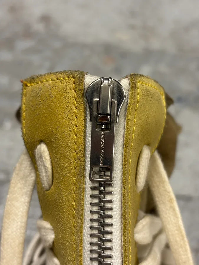 Kris Van Assche Beige & Yellow Leather Megalaced High Sneakers bpQcQbL 7