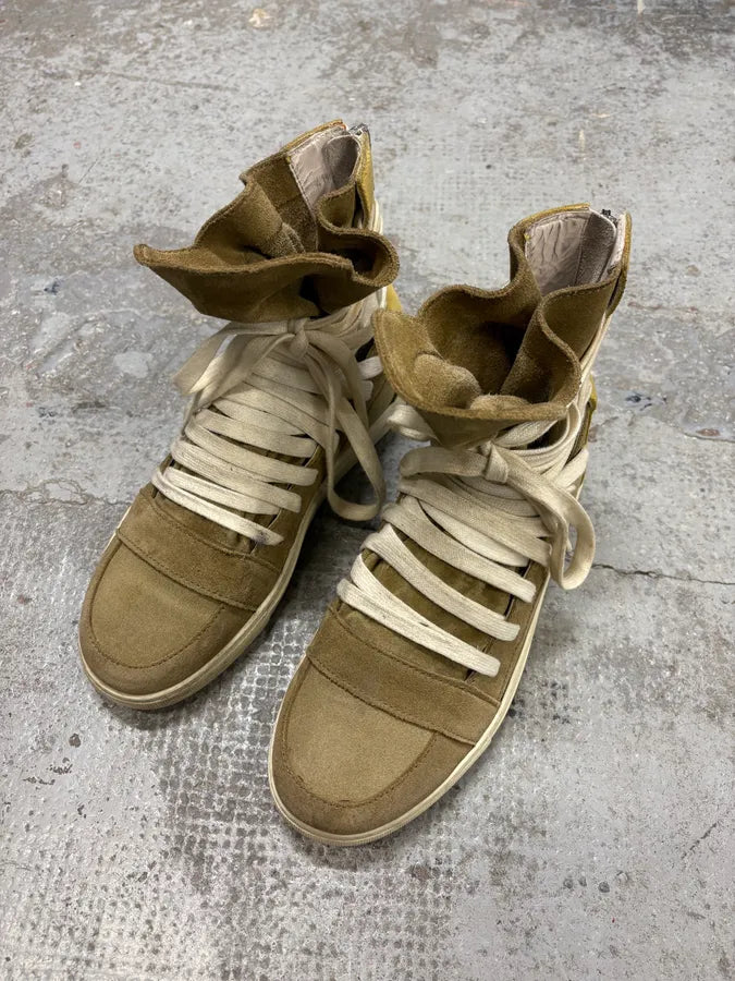 Kris Van Assche Beige & Yellow Leather Megalaced High Sneakers bpQcQbL 2