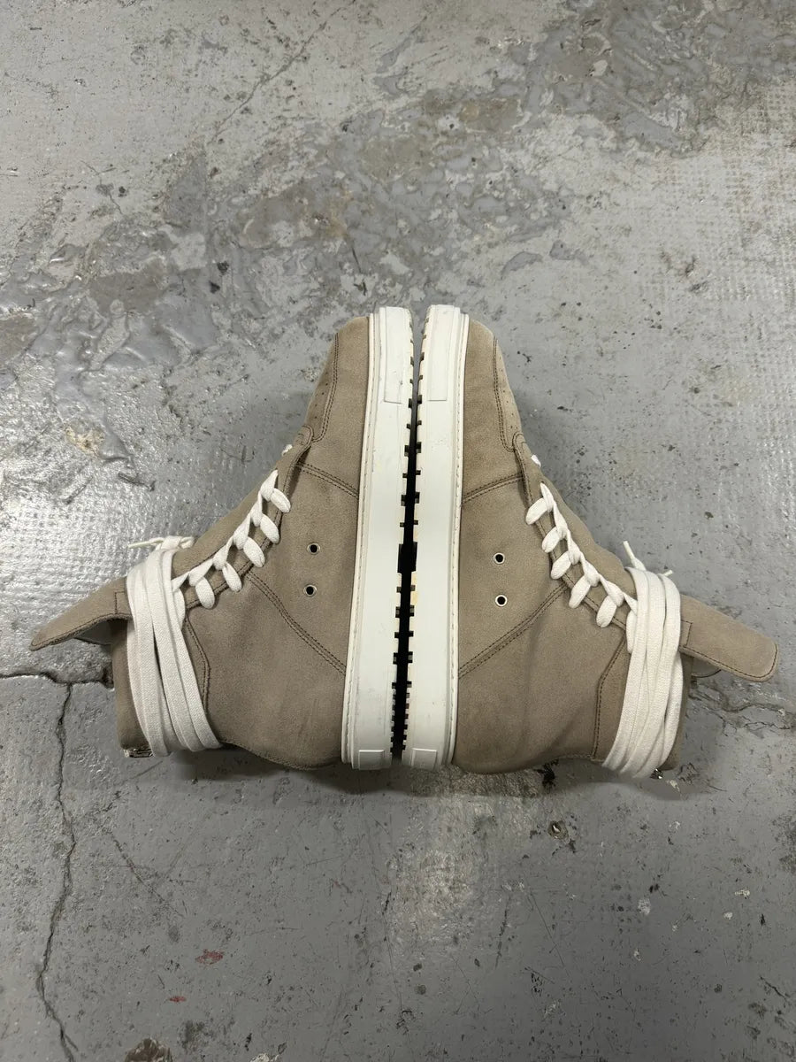 Kris Van Assche Beige Suede Leather Laced High Sneakers (43eu/us9.5) OaNbbms 4