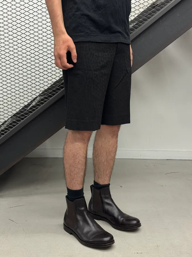 2010s Kris Van Assche Black Leopard Jacquard Shorts yFJHgff 2