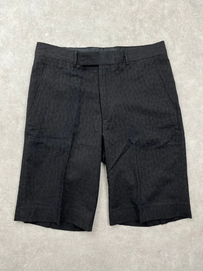 2010s Kris Van Assche Black Leopard Jacquard Shorts yFJHgff 0