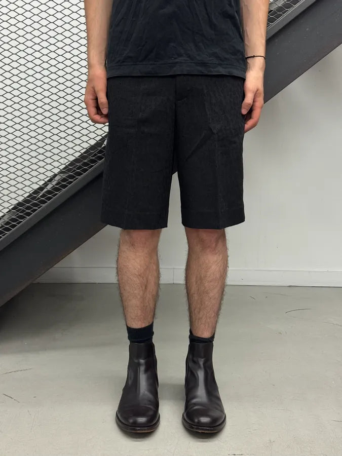 2010s Kris Van Assche Black Leopard Jacquard Shorts yFJHgff 1
