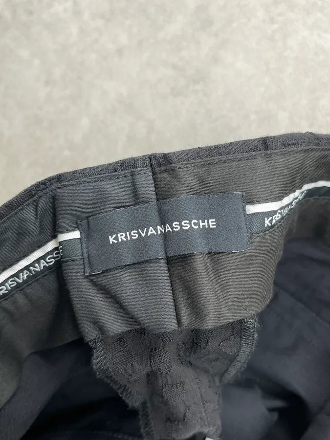 2010s Kris Van Assche Black Leopard Jacquard Shorts yFJHgff 8