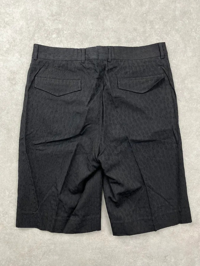 2010s Kris Van Assche Black Leopard Jacquard Shorts yFJHgff 4