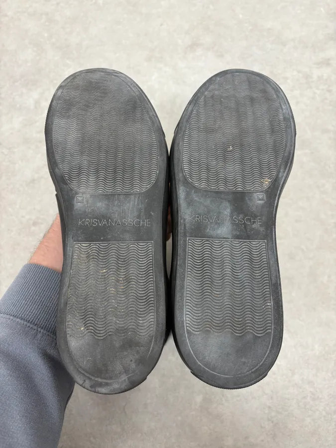 Kris Van Assche Black High Leather Magalaced Sneakers PBcxYrR 7