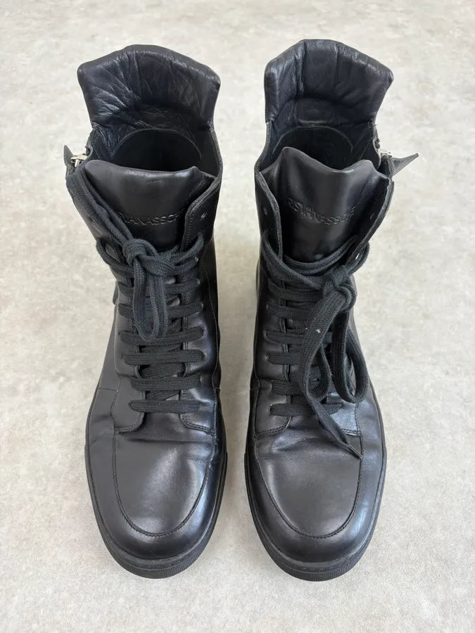 AW2012 Kris Van Assche Black High Sneakers  BoJwNJW 3