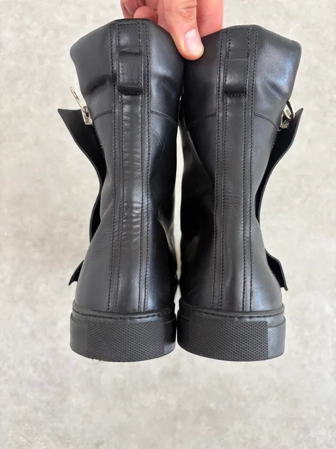 AW2012 Kris Van Assche Black High Sneakers  BoJwNJW 7