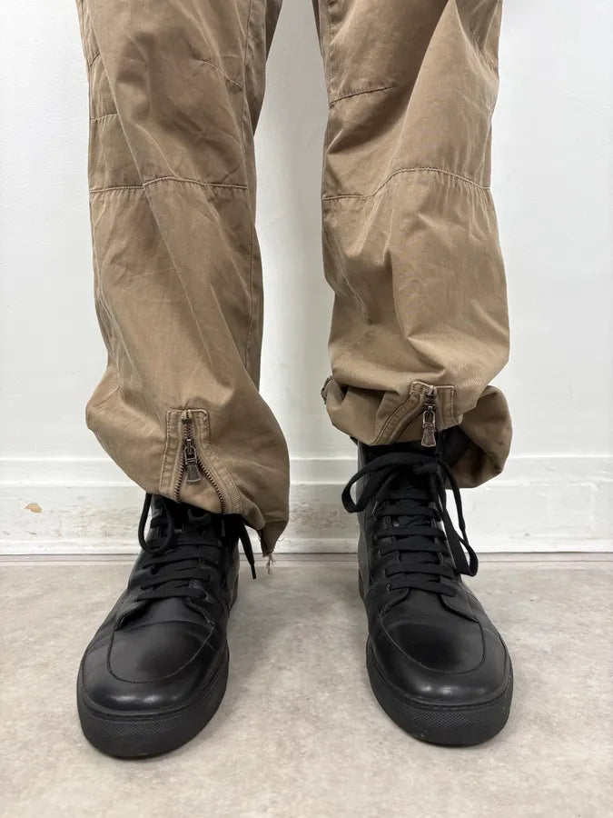 AW2012 Kris Van Assche Black High Sneakers  BoJwNJW 1