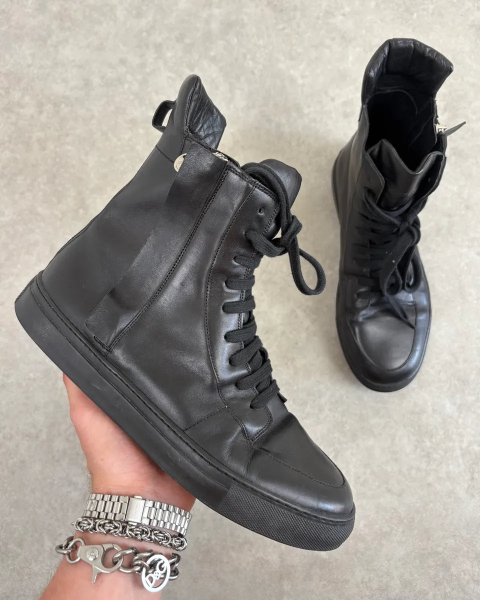 AW2012 Kris Van Assche Black High Sneakers  BoJwNJW 0