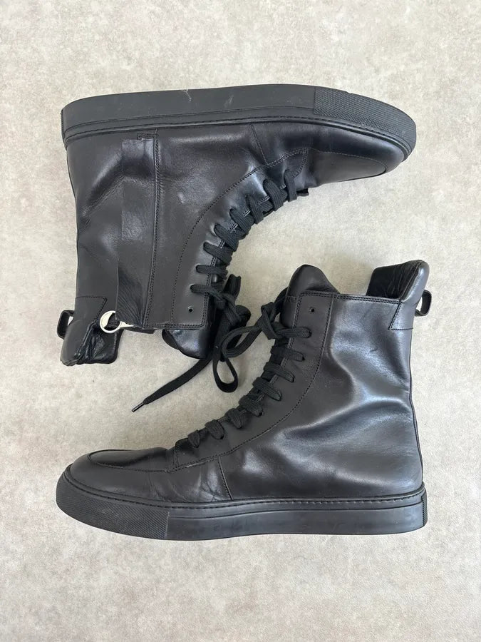 AW2012 Kris Van Assche Black High Sneakers  BoJwNJW 4