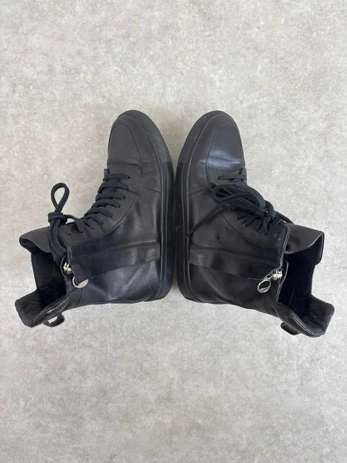 AW2012 Kris Van Assche Black High Sneakers  BoJwNJW 6