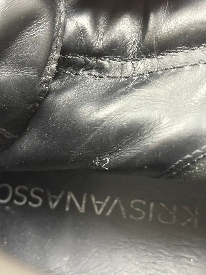 Kris Van Assche Black Leather Back Zip Boots PAQxvld 10