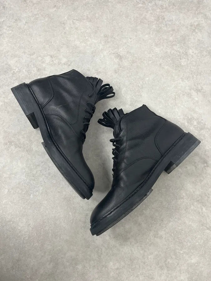 Kris Van Assche Black Leather Boots DMLUTST 5