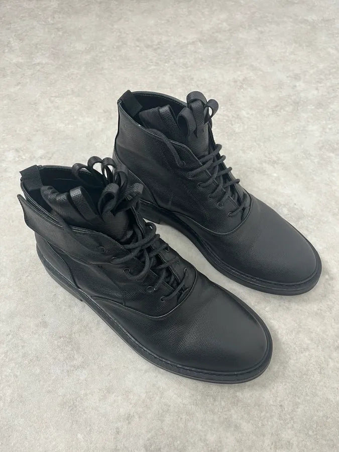 Kris Van Assche Black Leather Boots DMLUTST 4
