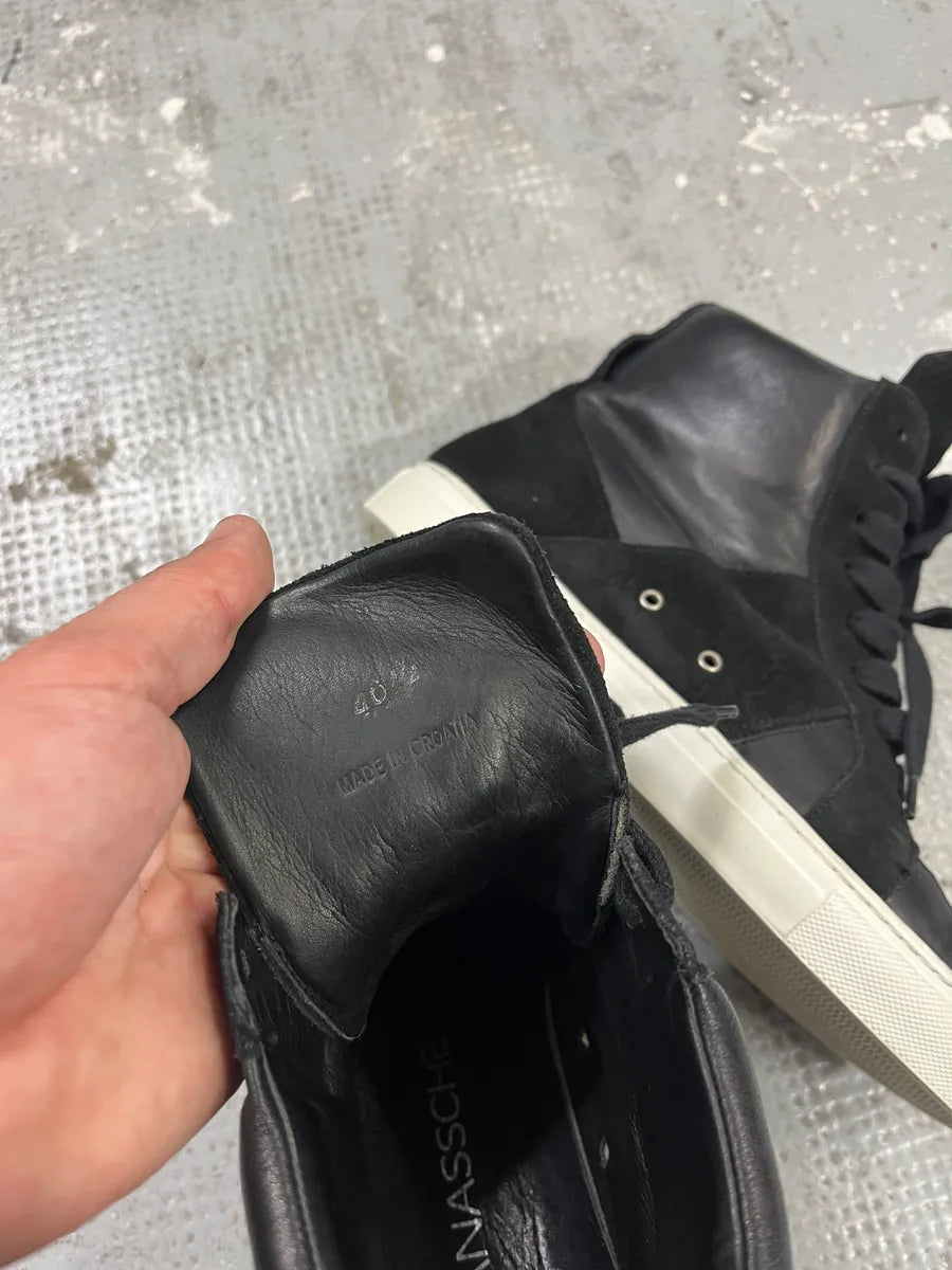 Kris Van Assche Black Leather High Sneakers (41eu/us8) epUxBdo 10