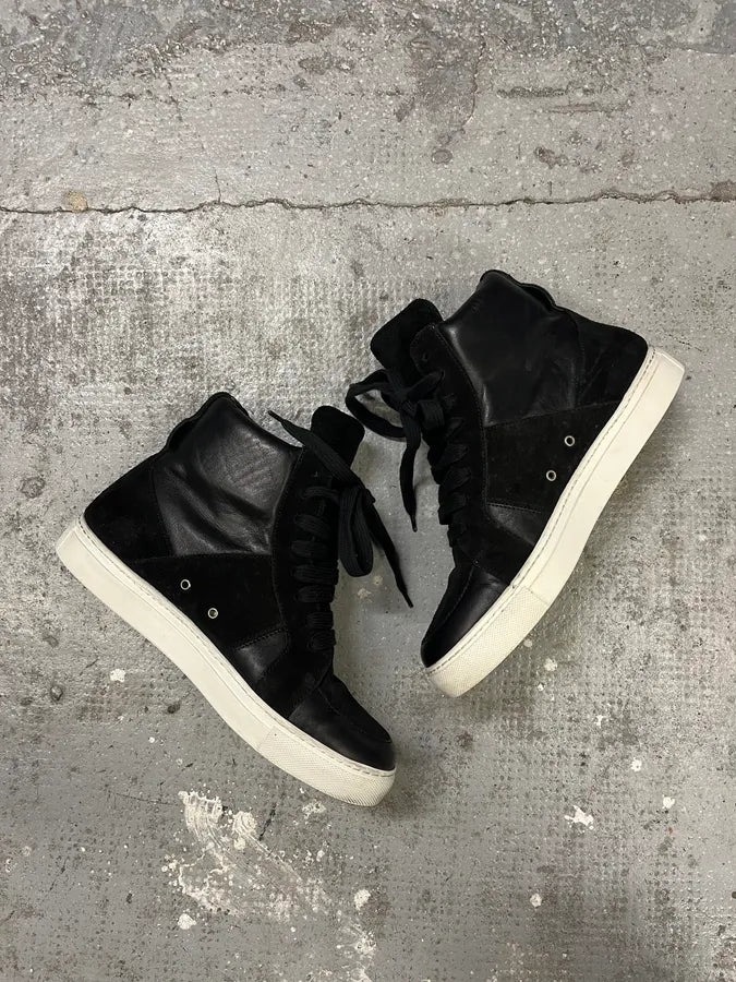 Kris Van Assche Black Leather High Sneakers (41eu/us8) epUxBdo 3