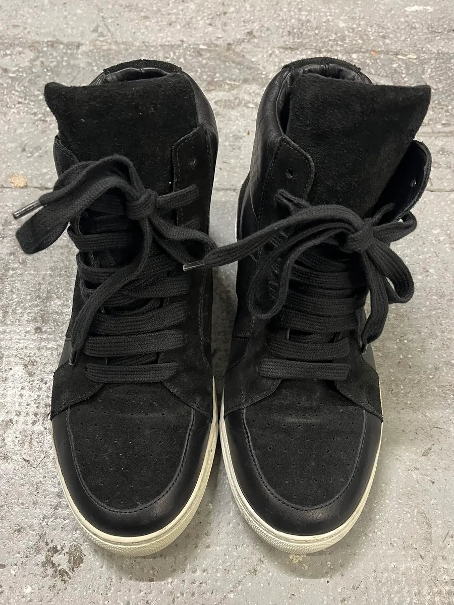 Kris Van Assche Black Leather High Sneakers (41eu/us8) epUxBdo 4