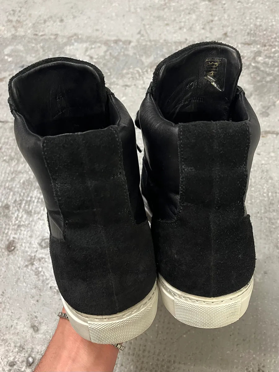 Kris Van Assche Black Leather High Sneakers (41eu/us8) epUxBdo 5