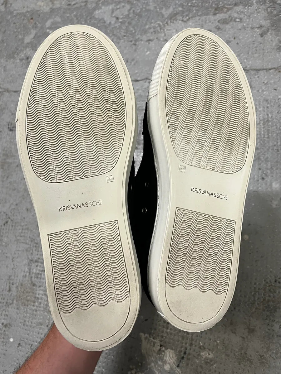 Kris Van Assche Black Leather High Sneakers (41eu/us8) epUxBdo 6