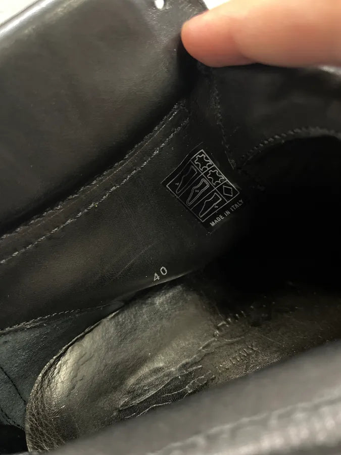 Kris Van Assche Black Leather Laced Backzip High Sneakers (40eu/us7) KzqOZkN 11