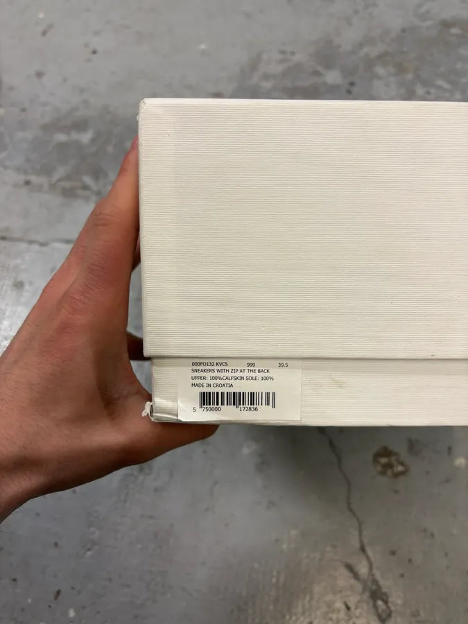 Kris Van Assche Black Leather Laced Backzip Sneakers (39.5eu/us6.5) RCWxmhG 10