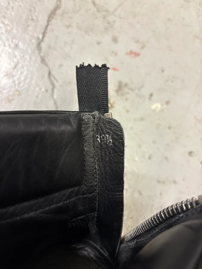 Kris Van Assche Black Leather Laced Backzip Sneakers (39.5eu/us6.5) RCWxmhG 7