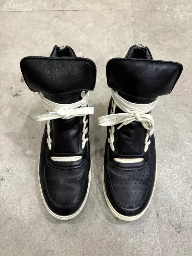 Kris Van Assche Black Leather Laced Eyeled Sneakers mMNRnUC 1