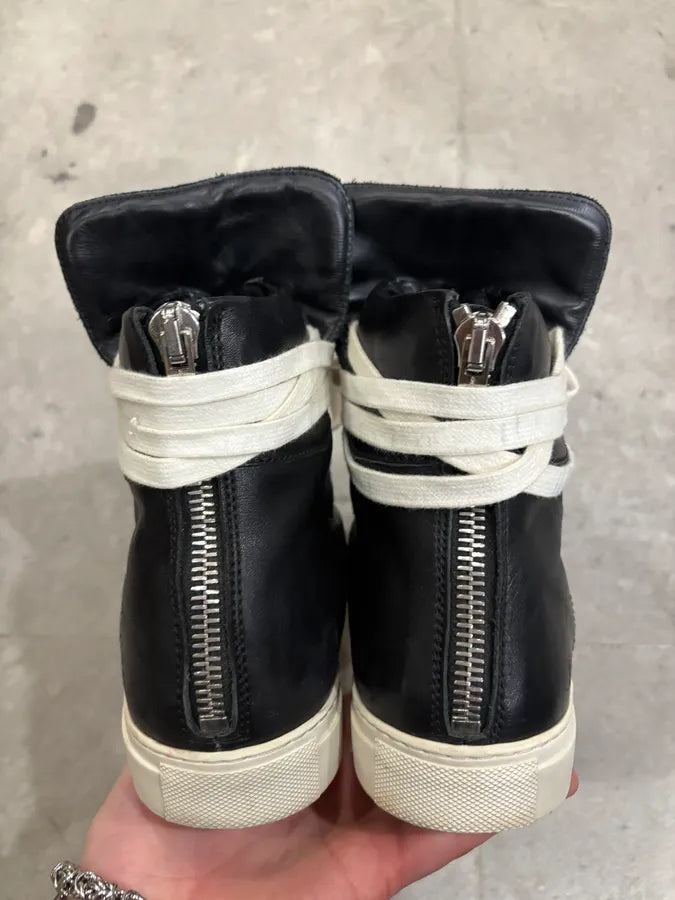 Kris Van Assche Black Leather Laced Eyeled Sneakers mMNRnUC 5
