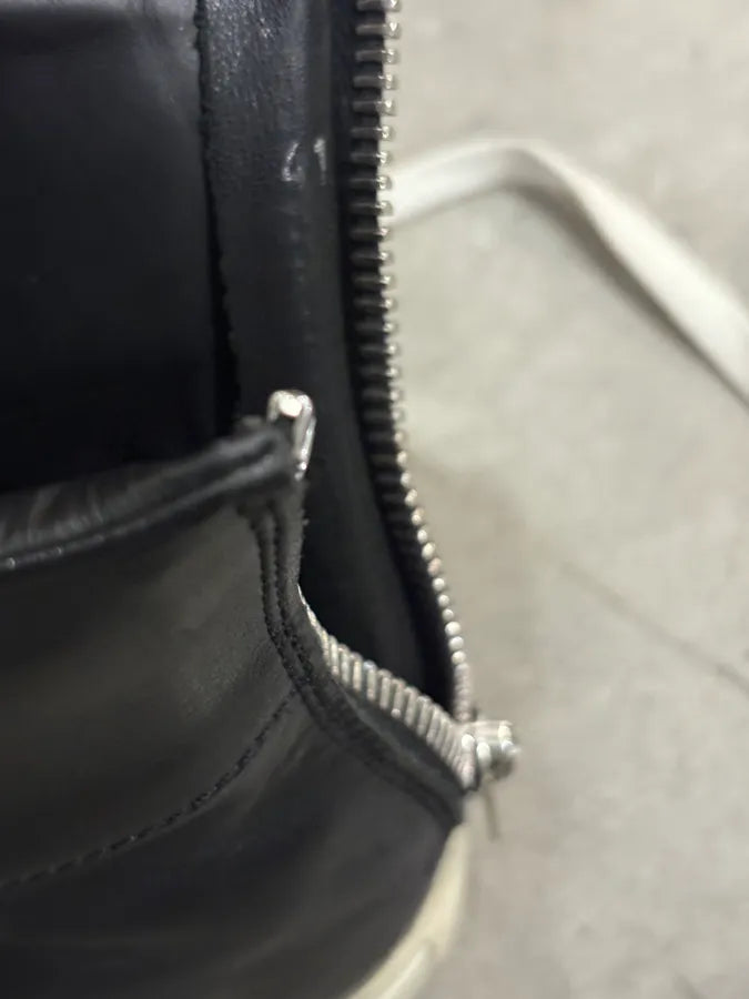 Kris Van Assche Black Leather Laced Eyeled Sneakers mMNRnUC 7