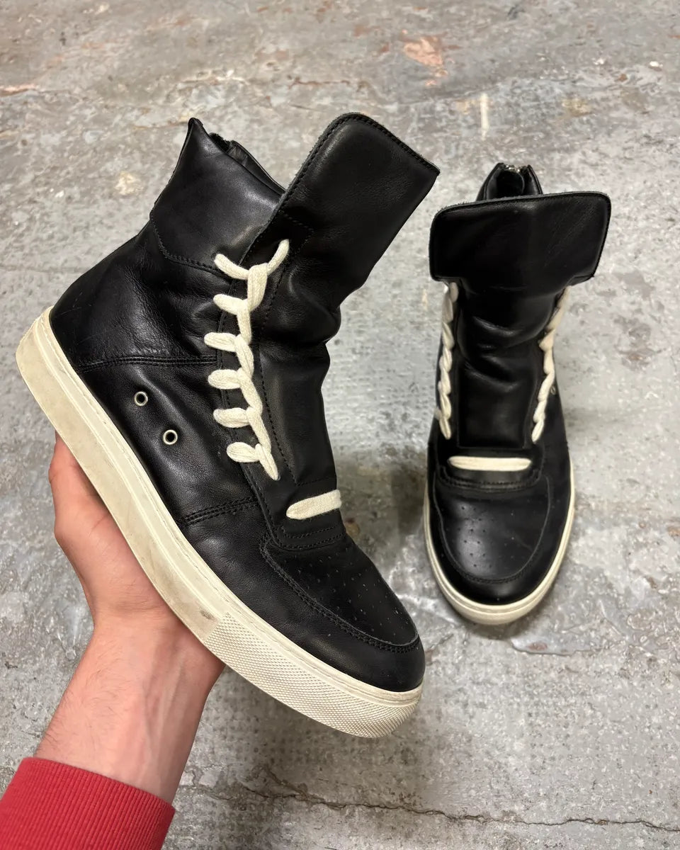 Kris Van Assche Black Leather Laced Sneakers (42eu/us8.5) DLIDyvX 0