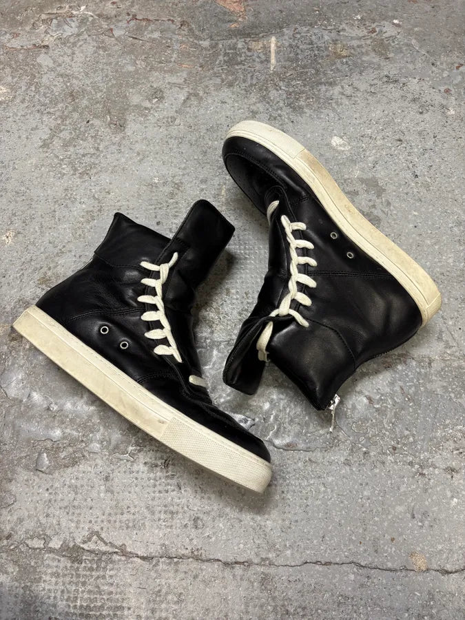 Kris Van Assche Black Leather Laced Sneakers (42eu/us8.5) DLIDyvX 5