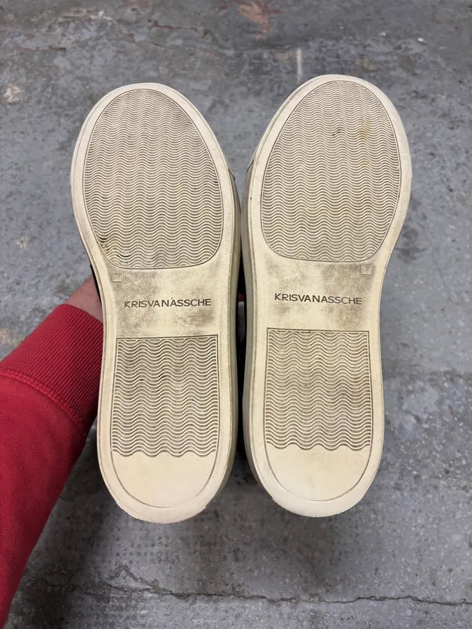 Kris Van Assche Black Leather Laced Sneakers (42eu/us8.5) DLIDyvX 7