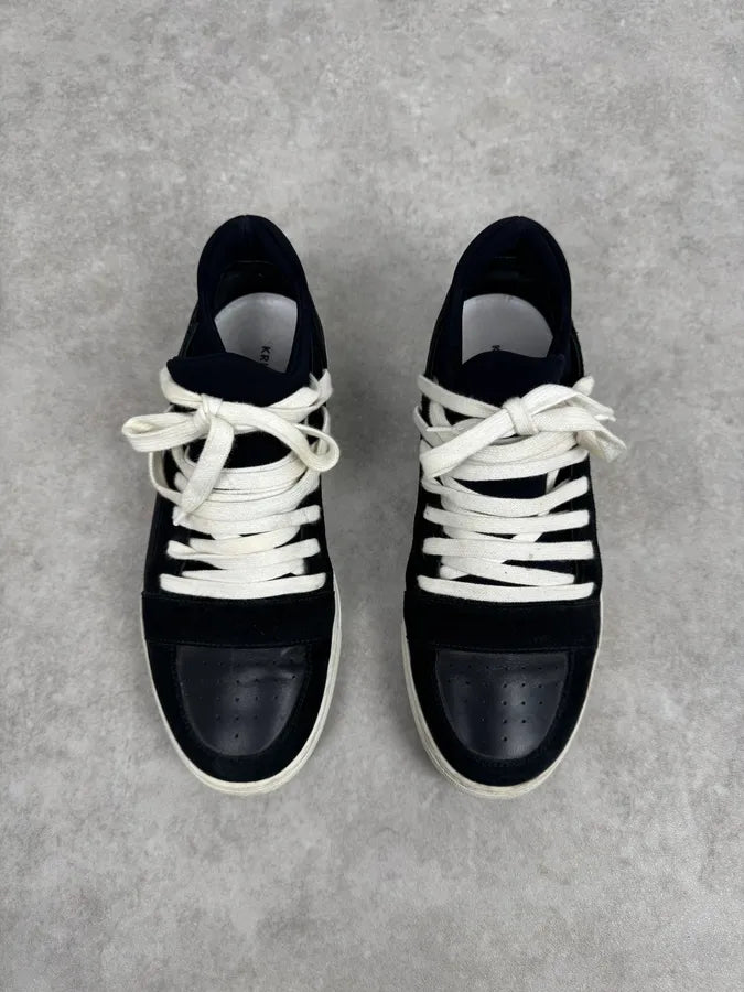 Kris Van Assche Black Megalaced Leather Sneakers OVvDuVy 1