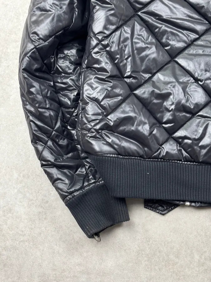 Kris Van Assche Black Shearling Collar Quilted Puffer Jacket tUZjYMv 8