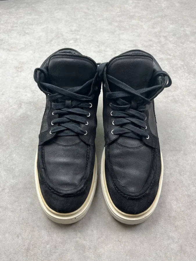 2010s Kris Van Assche Black Suede High Sneakers Sbpwxhz 1
