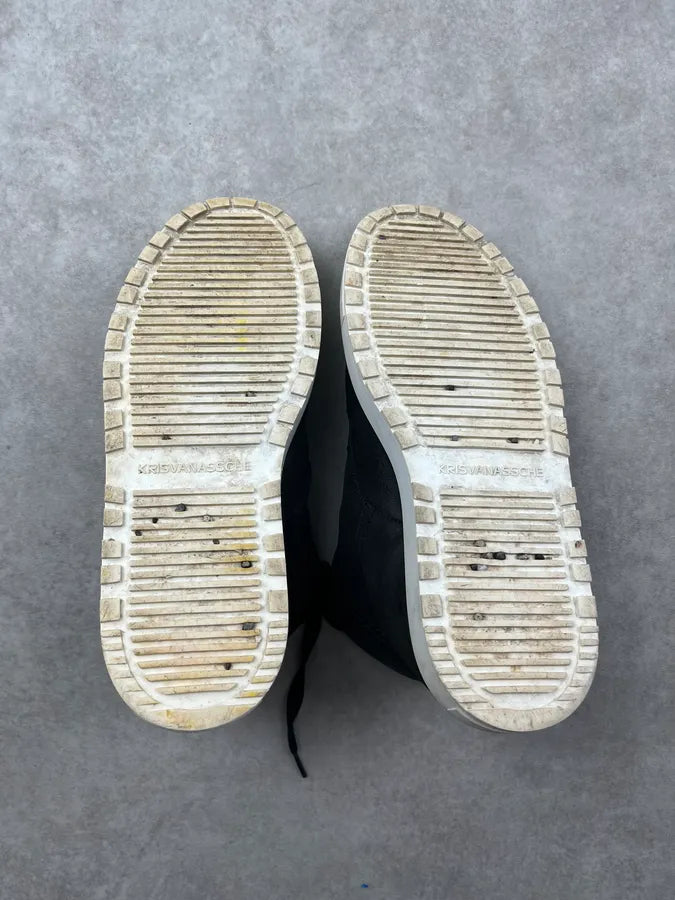 2010s Kris Van Assche Black Suede High Sneakers Sbpwxhz 6