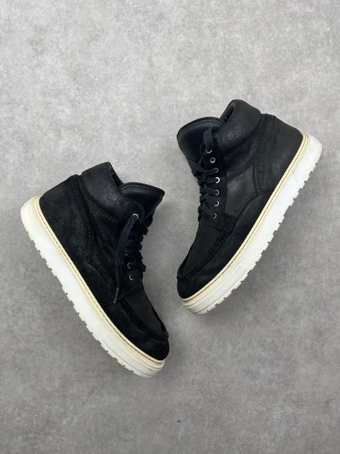 2010s Kris Van Assche Black Suede High Sneakers Sbpwxhz 3