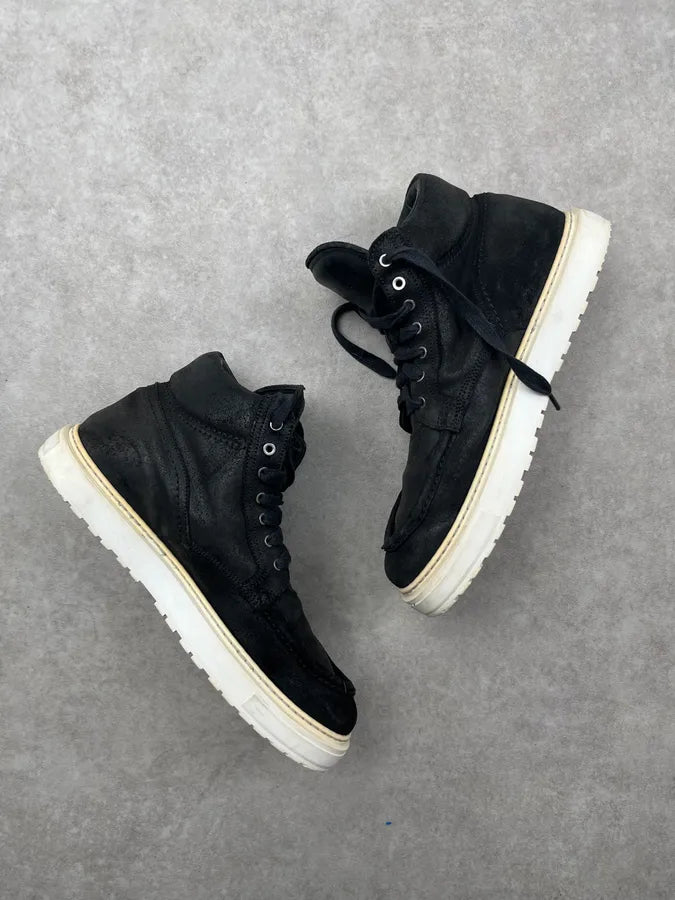 2010s Kris Van Assche Black Suede High Sneakers Sbpwxhz 4